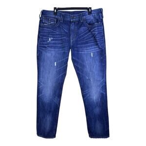 True Religion Jeans GENO W Flap SE Relaxed Slim Mens 38 Indigo